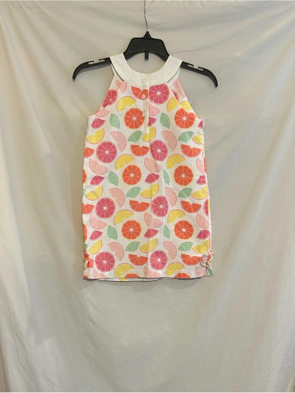 Gymboree Girls 6 White Fruit Punch Citrus Halter Dress Classic Summer Party